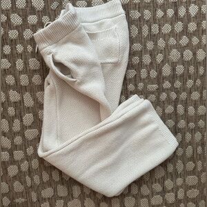 PINK Victoria’s Secret Cream Waffle Knit Lounge Jogger Pants XS